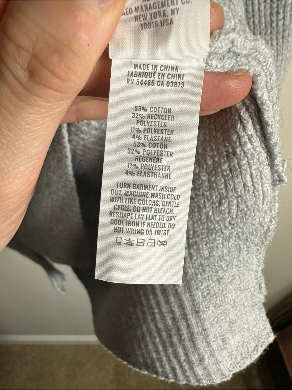 Aerie Cozyup Waffle Knit Polo Sweater Gray Size L - Picture 7 of 9